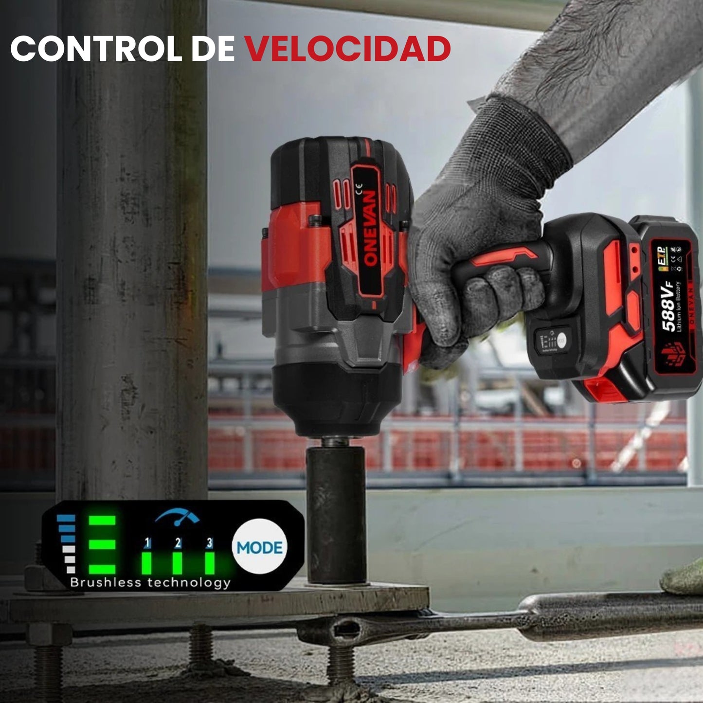 PISTOLA DE IMPACTO INALÁMBRICA 2800 N.M