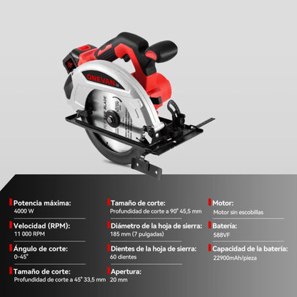 SIERRA CIRCULAR INALÁMBRICA 4000 W