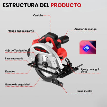 SIERRA CIRCULAR INALÁMBRICA 4000 W