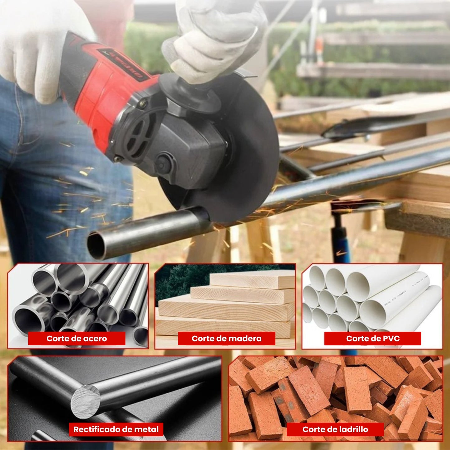 AMOLADORA ANGULAR INALÁMBRICA 3000 W